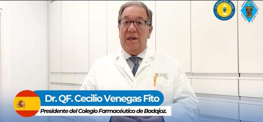 Dr QF Cecilio Venegas Fito Presidente Colegio Farnaceutico de Badajoz España